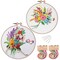 Stamped Embroidery Kit with Pattern Floral DIY Sewing Cross Stitch Kits for Adult Flowers Plants Embroidery Starter Kit with Embroidery Floss,Hoops,Color Thread,Needle,Instruction,Set of 2